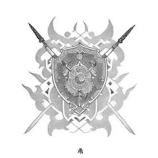 Shield tattoo design idea