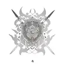 Shield tattoo design idea