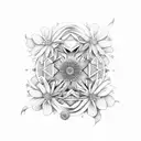 Gemini wildflowers savage tattoo design idea