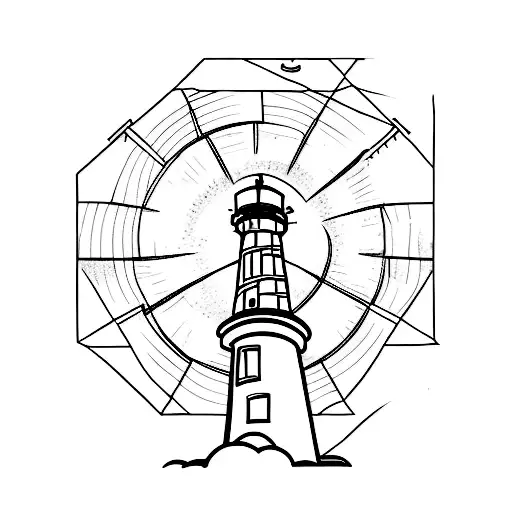 Lighthouse, alone, lonely, sad tattoo design idea