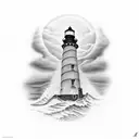 Lighthouse tattoo design idea