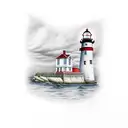 Lighthouse tattoo design idea