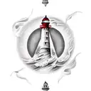 Lighthouse tattoo design idea