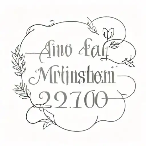 A minimalist tattoo of your children's birth dates in a stylish font, with subtle symbols of education and motherhood incorporated tattoo design idea