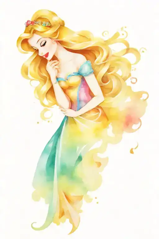 disney princess tattoo design idea