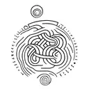 symbol for breathe with words "All for Him" in cursive tattoo design idea