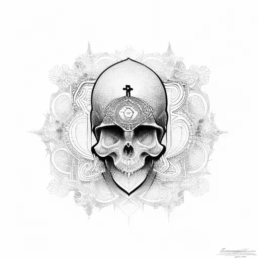 religious symbols tattoo design idea