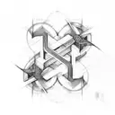 double helix tattoo design idea