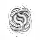 double helix tattoo design idea