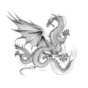 Dragon and Phoenix  tattoo design idea