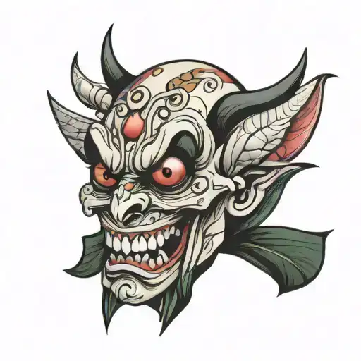 funny face tattoo design idea