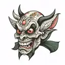 funny face tattoo design idea