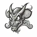 funny face tattoo design idea