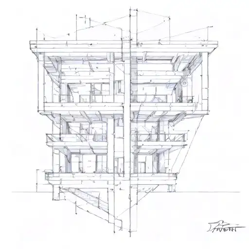 architecture sketches tattoo design idea