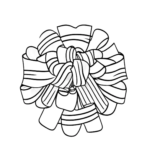 string tied around ring finger in a bow tattoo design idea