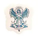 half angel half devil tattoo design idea