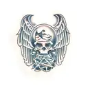 half angel half devil tattoo design idea