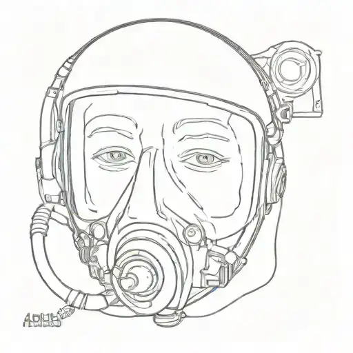 airbus 320 oxygen mask tattoo design idea