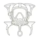non-rebreather oxygen mask like in airplanes tattoo design idea