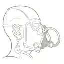 non-rebreather oxygen mask  tattoo design idea