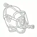 non-rebreather oxygen mask  tattoo design idea