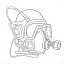 non-rebreather oxygen mask  tattoo design idea
