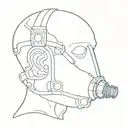 non-rebreather oxygen mask  tattoo design idea