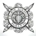 Marine tattoo design idea