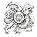 Marine tattoo design idea