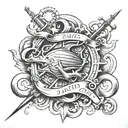 Marine tattoo design idea