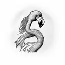 Flamingo tattoo design idea