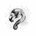 Flamingo tattoo design idea