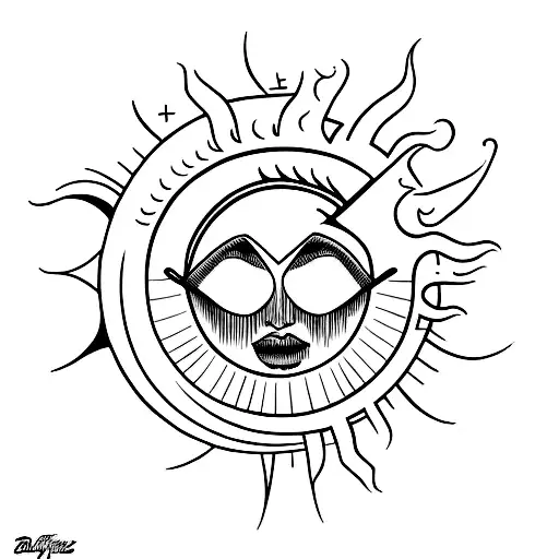 don't let the sun go down scritta tattoo design idea