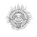 don't let the sun go down scritta tattoo design idea