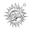 don't let the sun go down scritta tattoo design idea