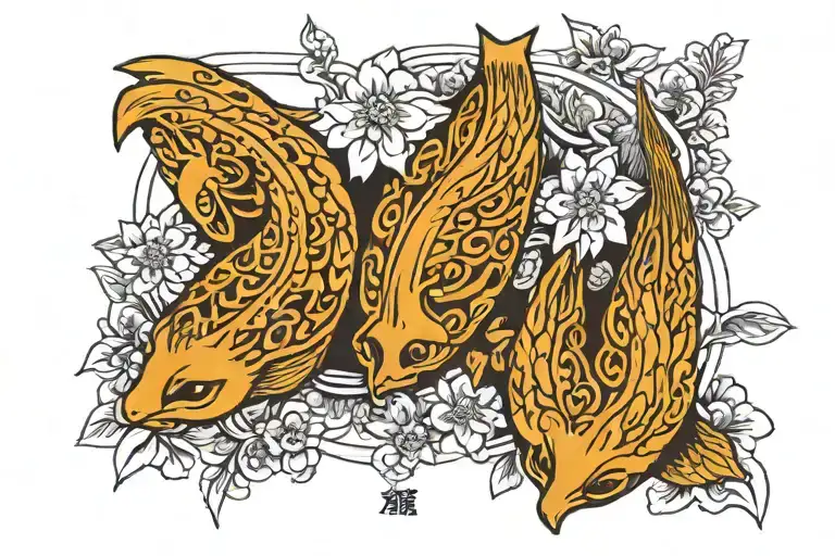 dates with line art tattoo design idea