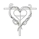 Cross and heart tattoo tattoo design idea