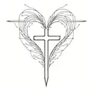 Cross and heart tattoo tattoo design idea