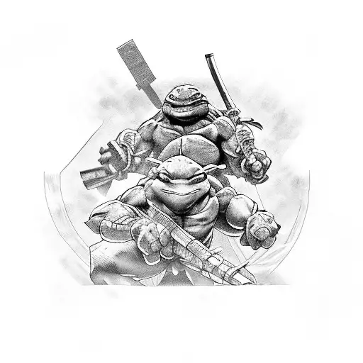 the last ronin teenage mutant ninja turtle  tattoo design idea