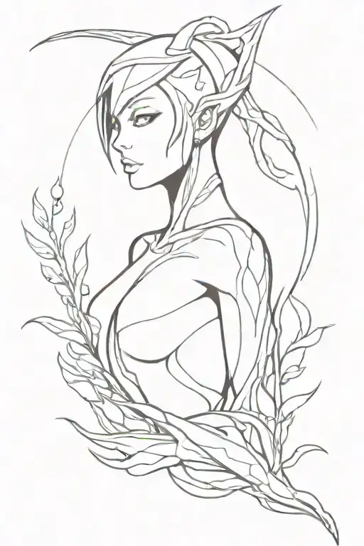 beauty wisp warframe tattoo design idea