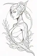 beauty wisp warframe tattoo design idea