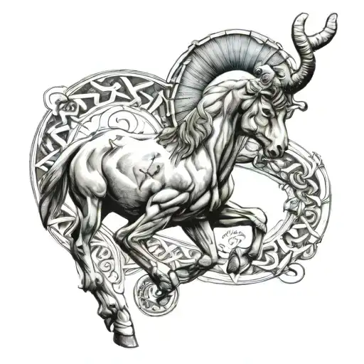greek,zodiac aquaries, zodiac Sagittarius, zodiac Aries tattoo design idea