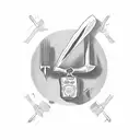 tomahawk steak, rolled up dollar bill  tattoo design idea