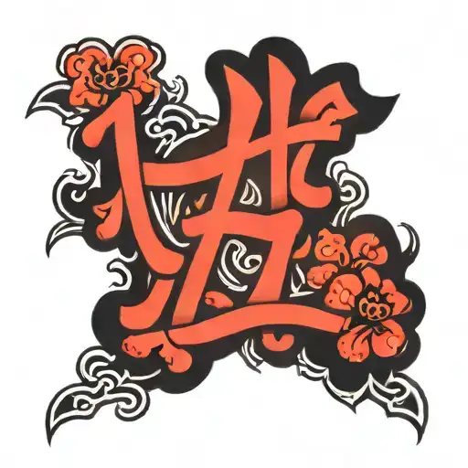kanji of love tattoo design idea