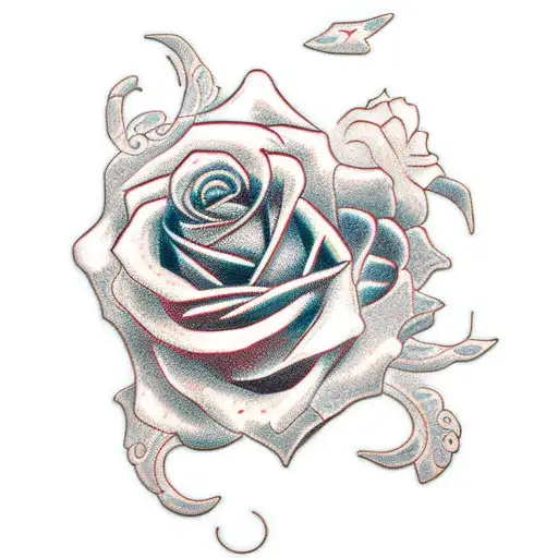 money rose tattoo flash