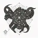 Capricorn constellation tattoo design idea