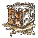 melting ice cube tattoo design idea