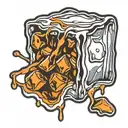 melting ice cube tattoo design idea
