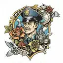 police, family, travel tattoo tattoo design idea