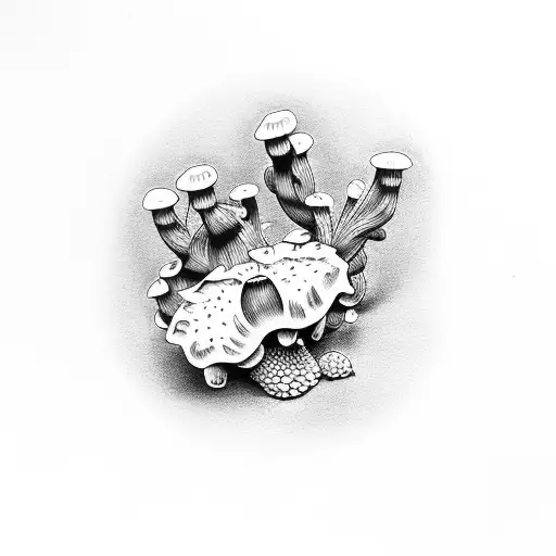 a morel mushroom tattoo design idea